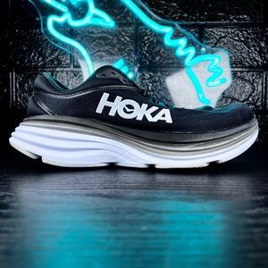 Hoka One One Bondi 8 Women’s Running Gym Training Shoes Sneakers Black 7.5